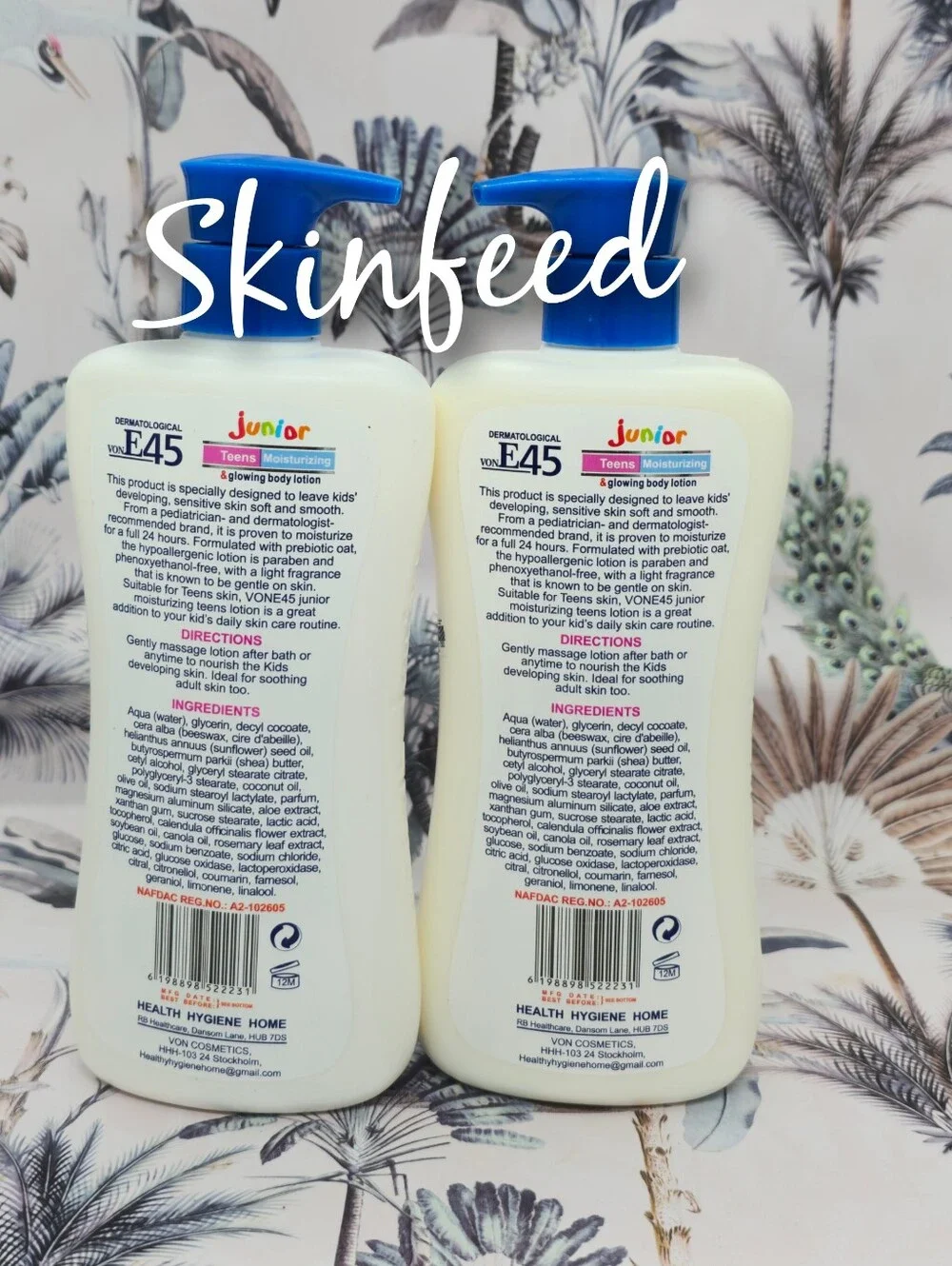 E45 Junior Kids & Teens Moisturizing Body Wash & Lotion - Blue